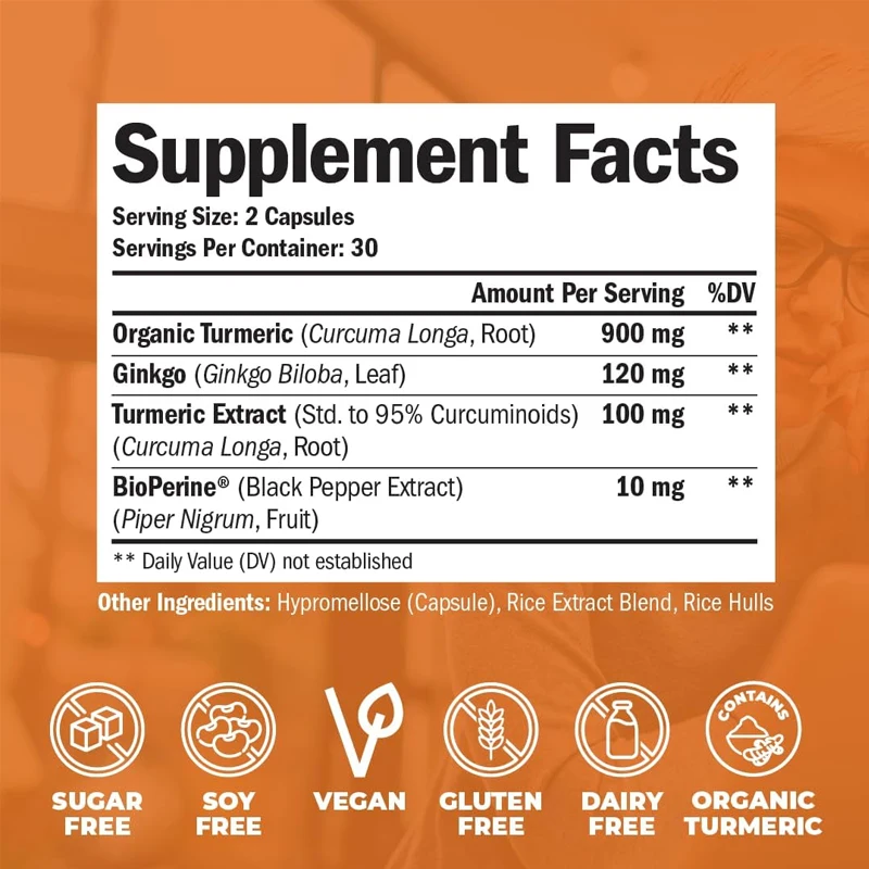 Organic Turmeric Curcumin Supp - đánh giá và giá Turmeric Curcumin Capsule