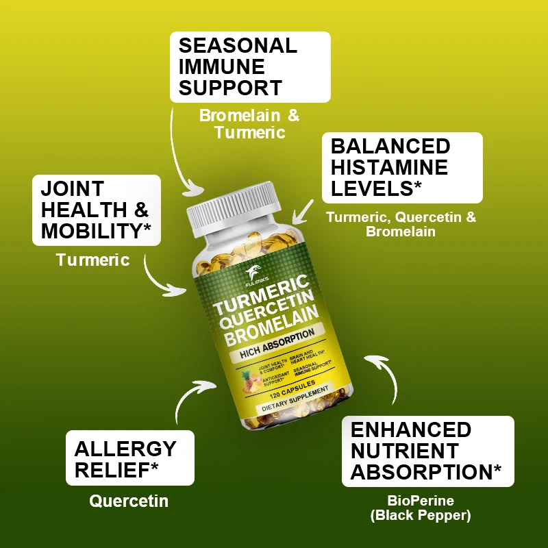 Turmeric Quercetin Bromelain C - đánh giá và giá Turmeric Curcumin Capsule